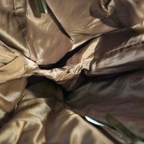 Vintage Chadwick's Tan 100% Leather Pantsuit sz 16 See all Photos - Picture 16 of 17